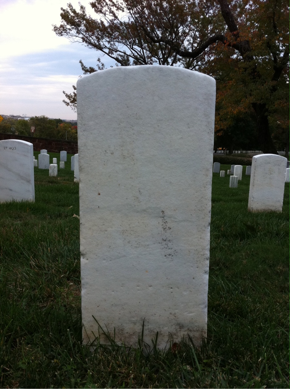 Back of headstone — Richard Babcock