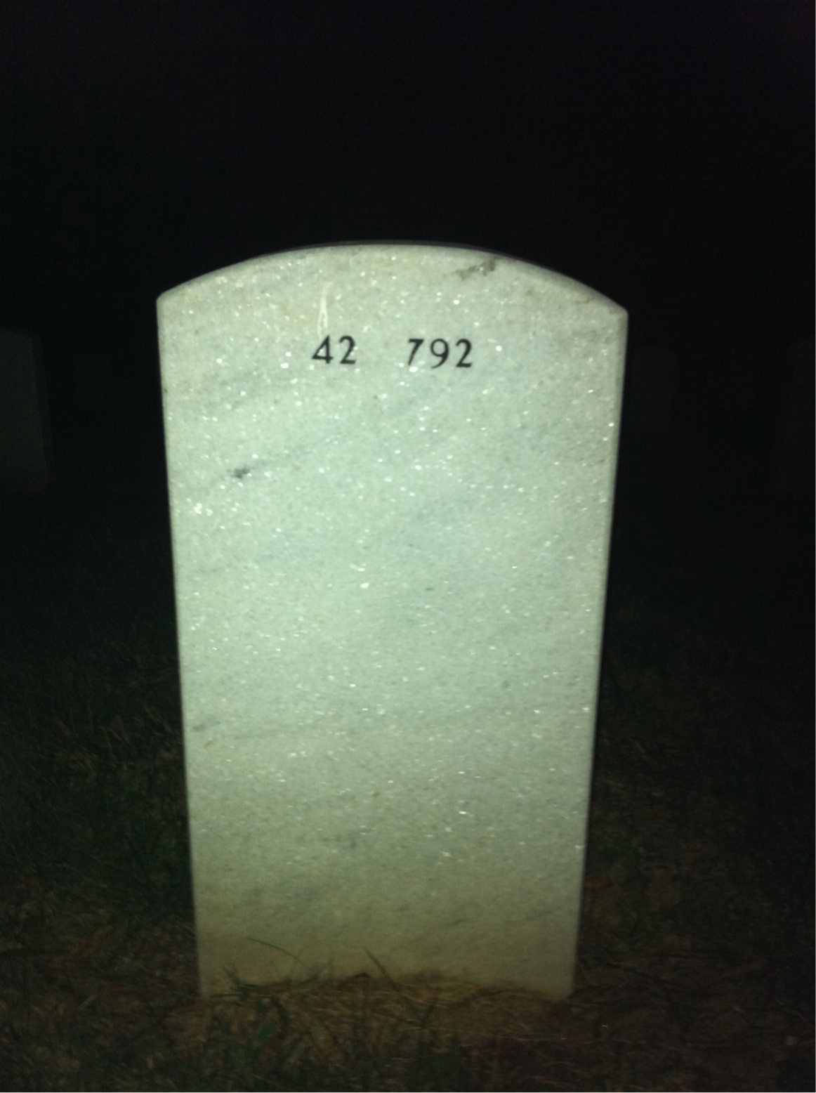 Back of headstone — Dennis Amato