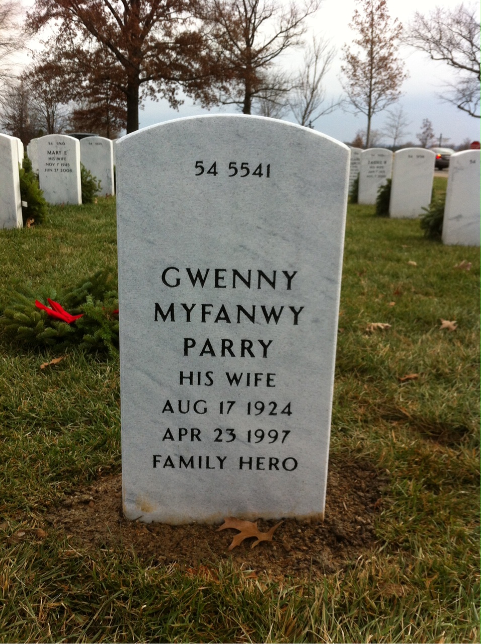 Back of headstone — John Alderson