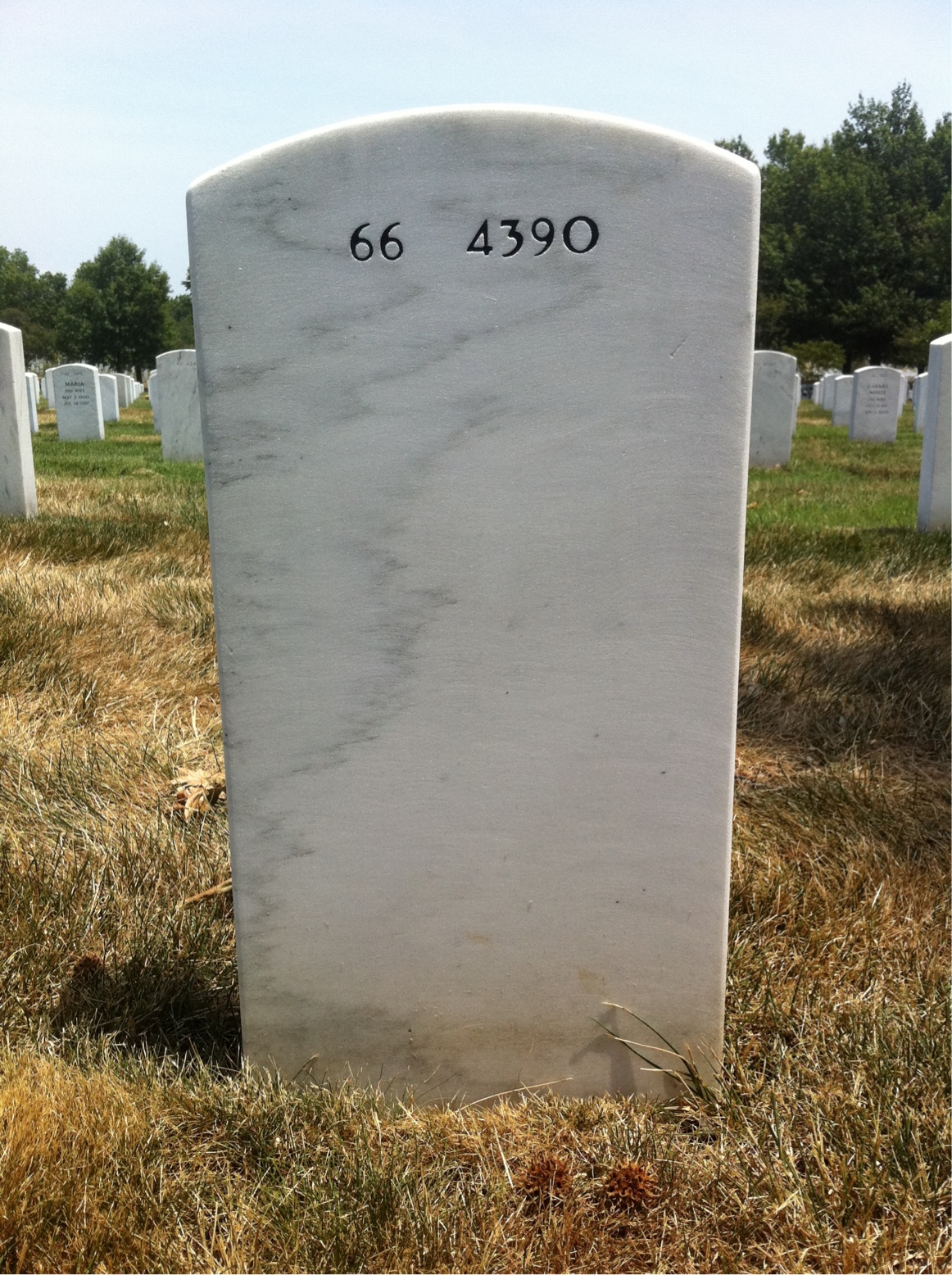 Back of headstone — Keith Schumann