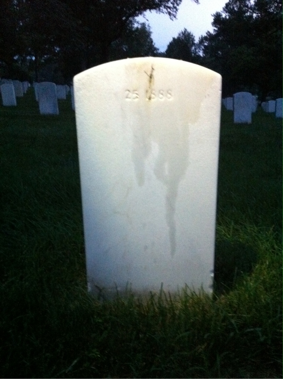 Back of headstone — Donald Ankeny
