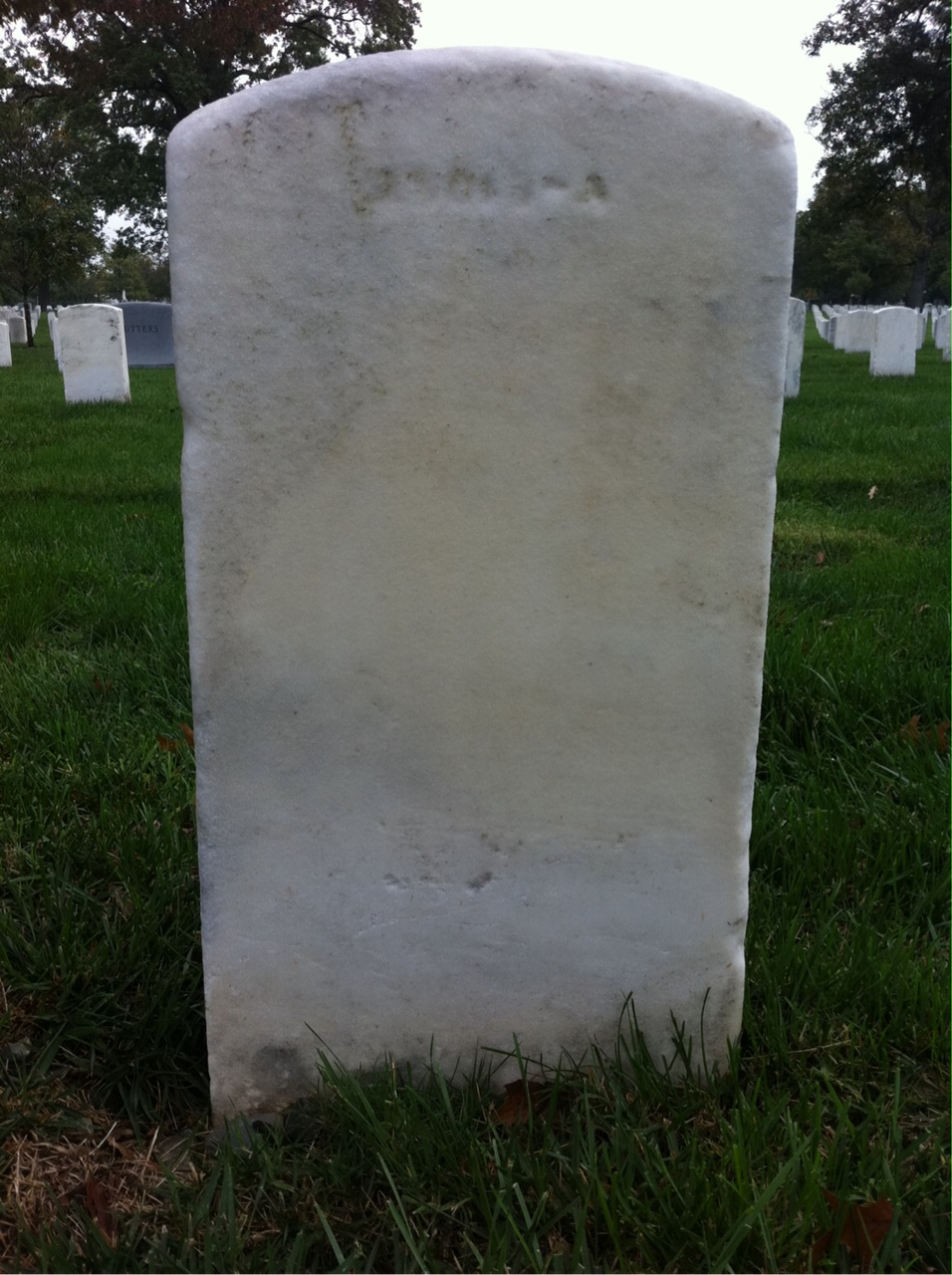 Back of headstone — Arja Morgan