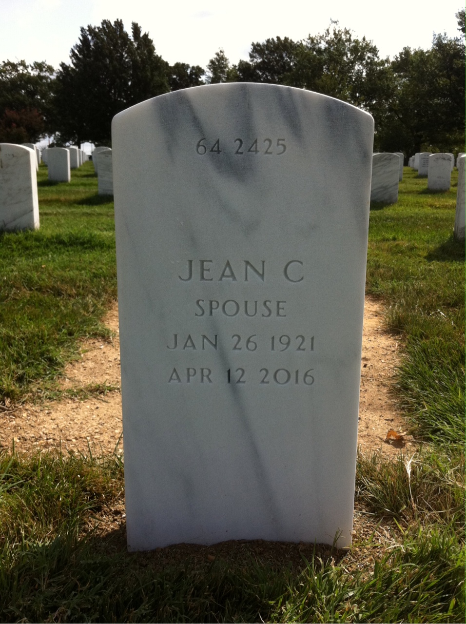 Back of headstone — Harry Rogucki