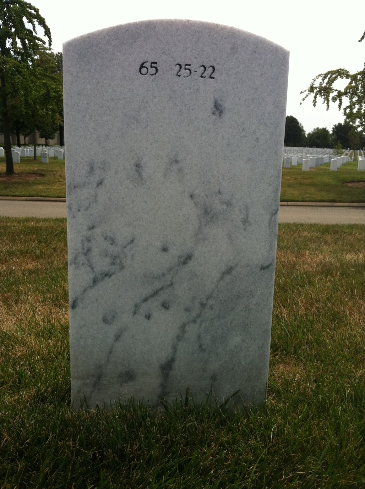 Back of headstone — David Anderson