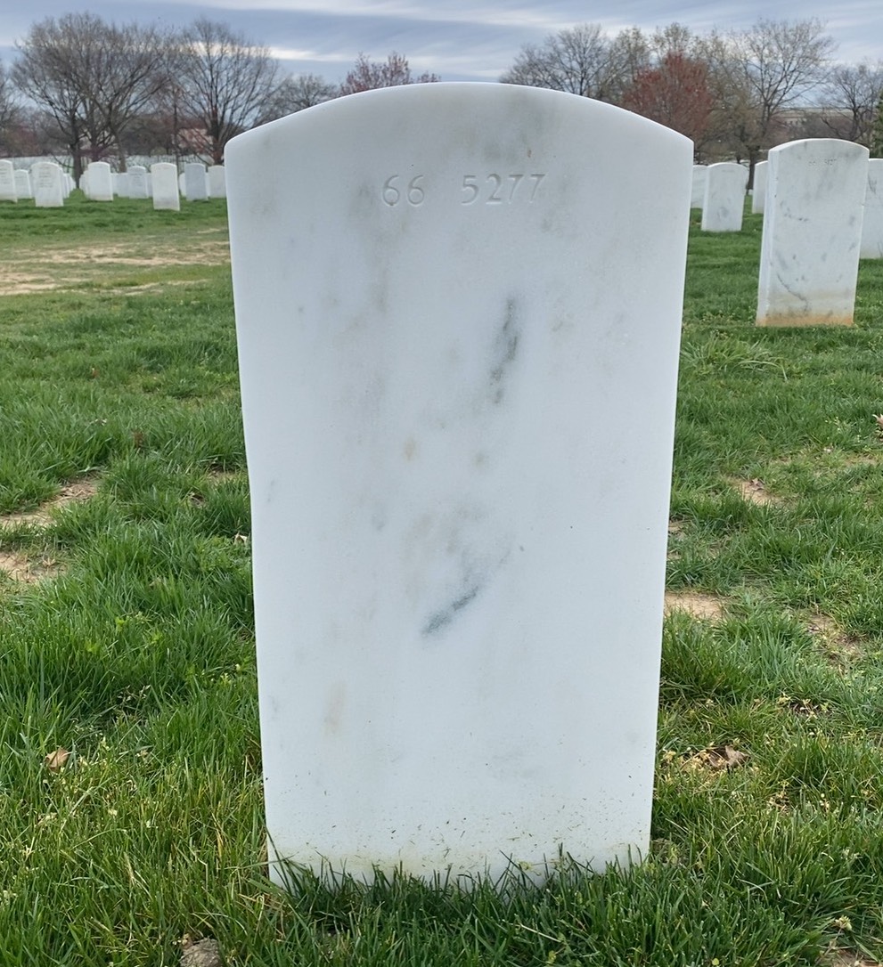 Back of headstone — Michael Allen