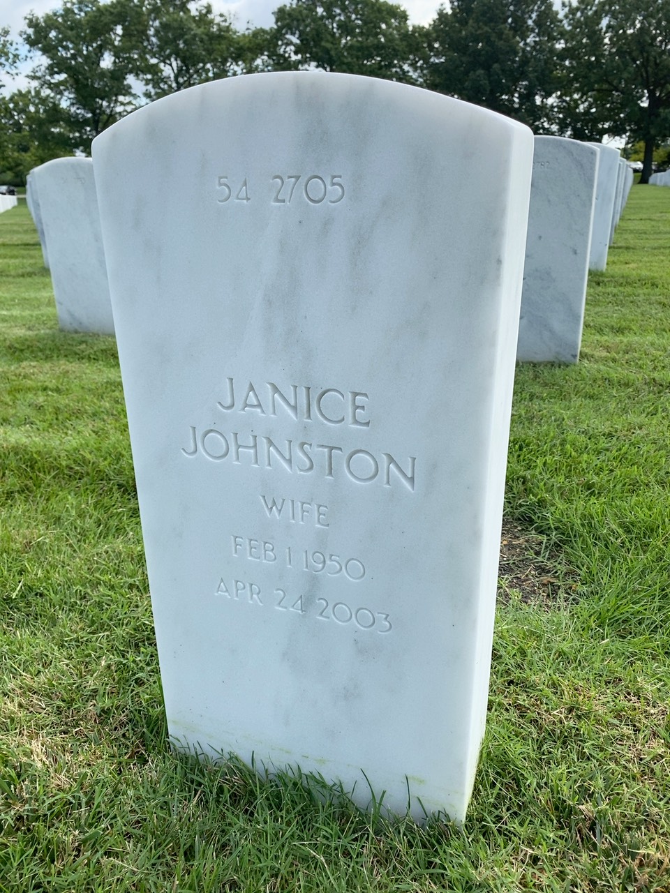 Back of headstone — Tom Eric Ryals