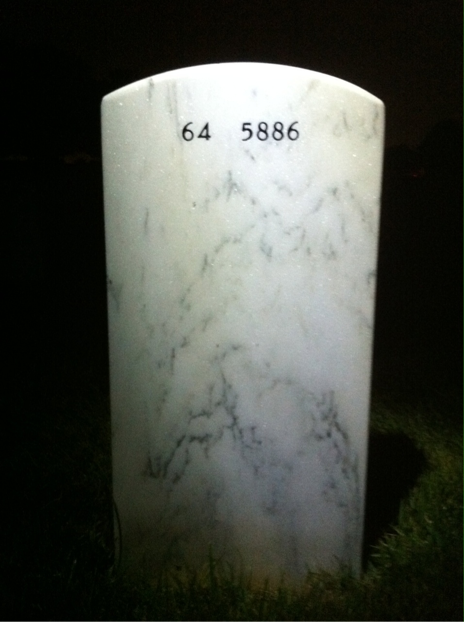 Back of headstone — Stephen Rusch