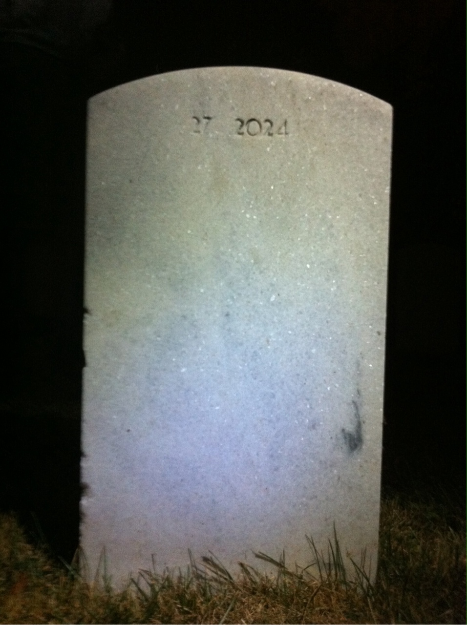 Back of headstone — Eliza Mills