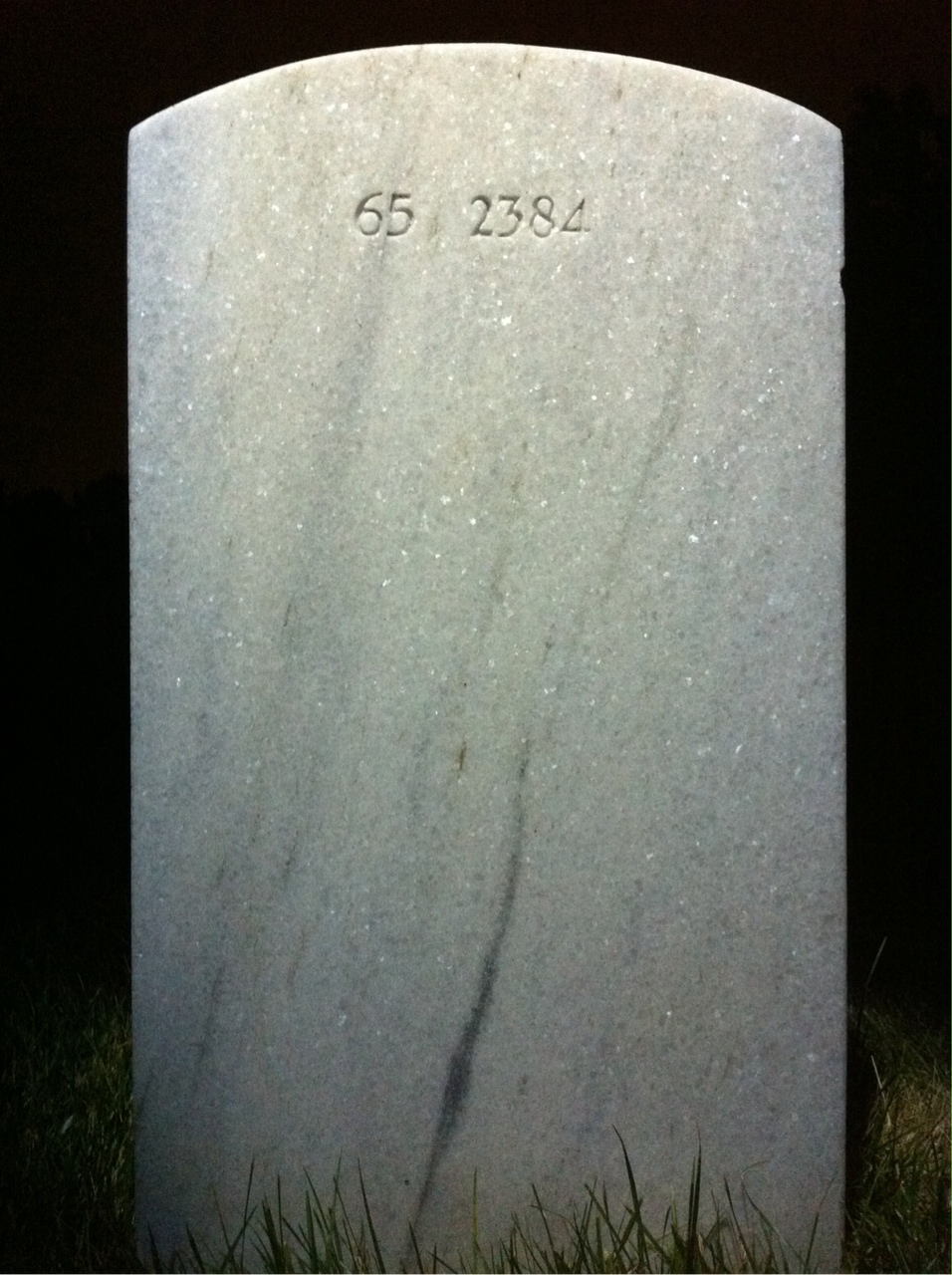 Back of headstone — Theodore Nicklas Ribaudo