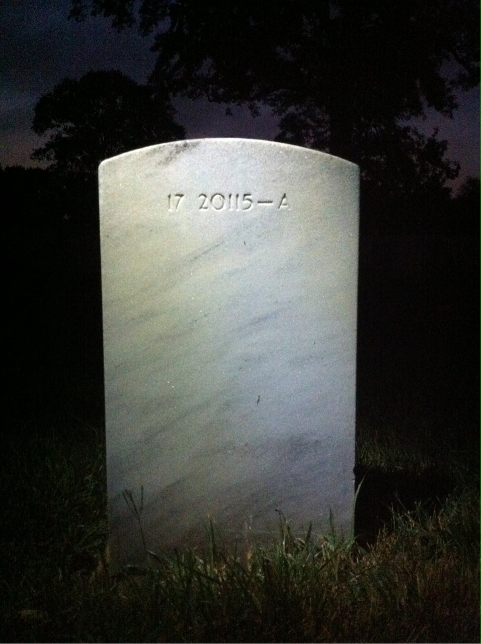 Back of headstone — Juliette Mottern