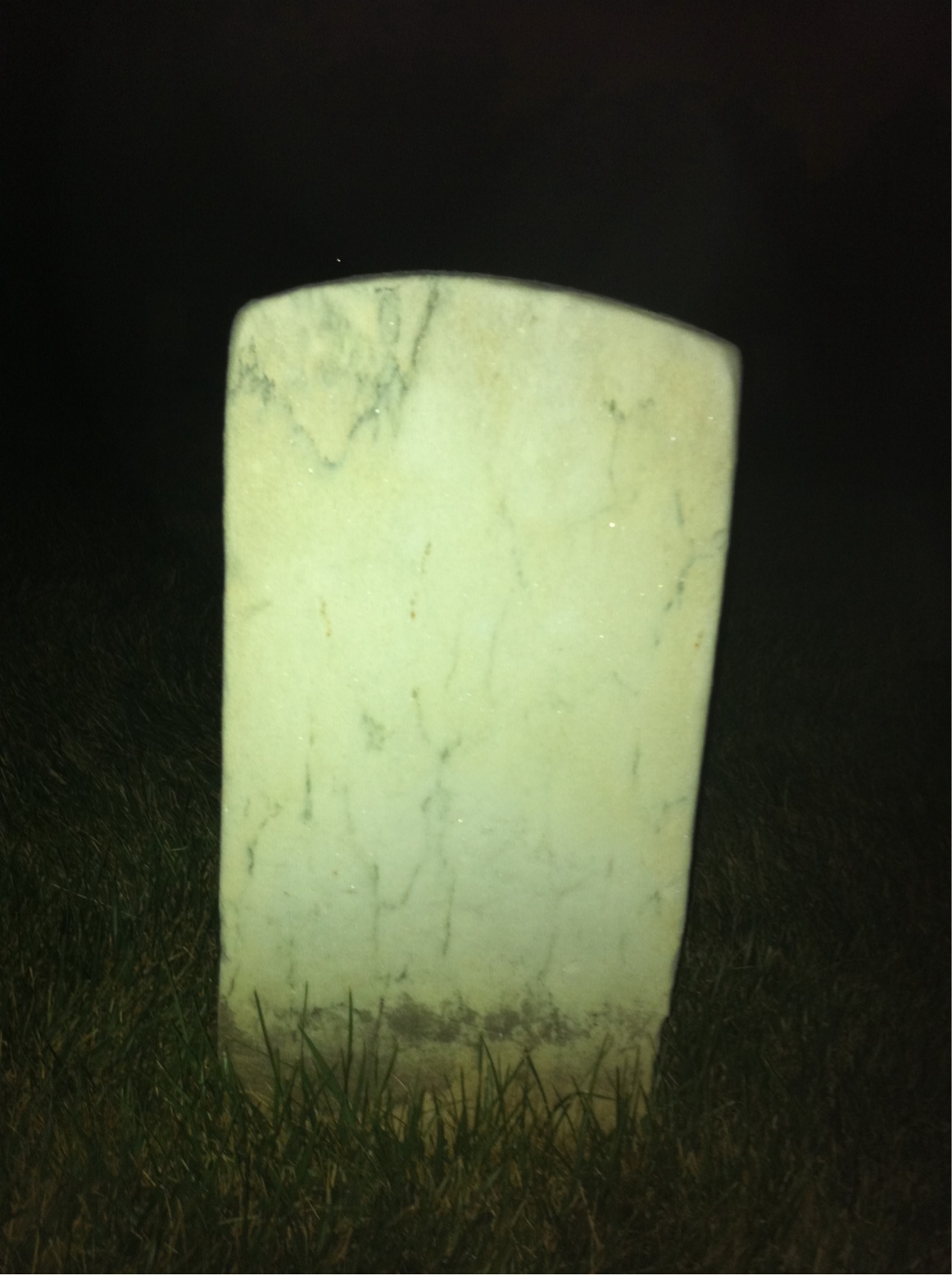 Back of headstone — Charles Augusta