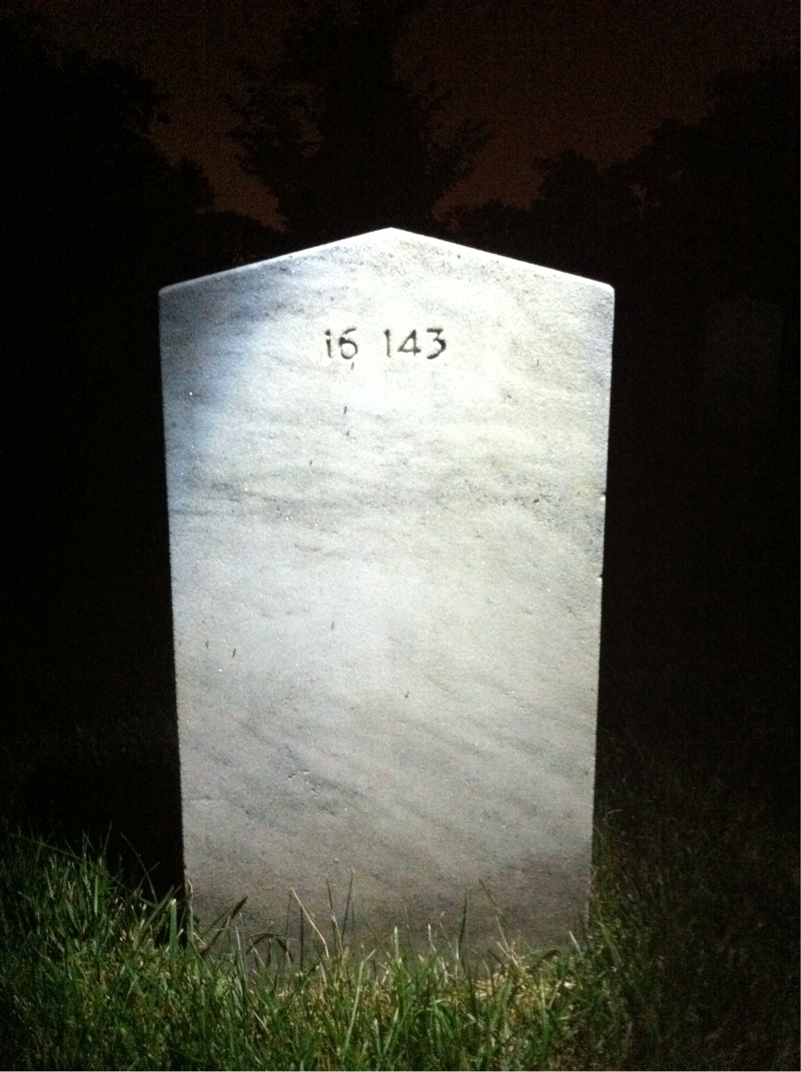 Back of headstone — John Anderson