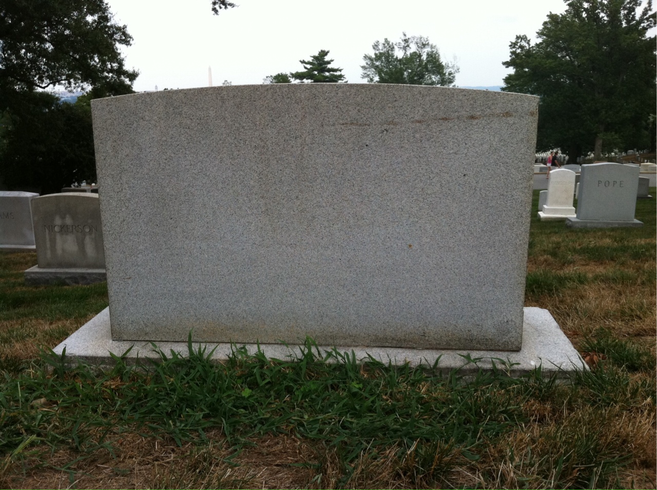 Back of headstone — George B Smith