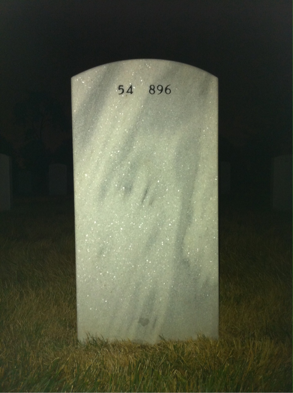 Back of headstone — Roger Green