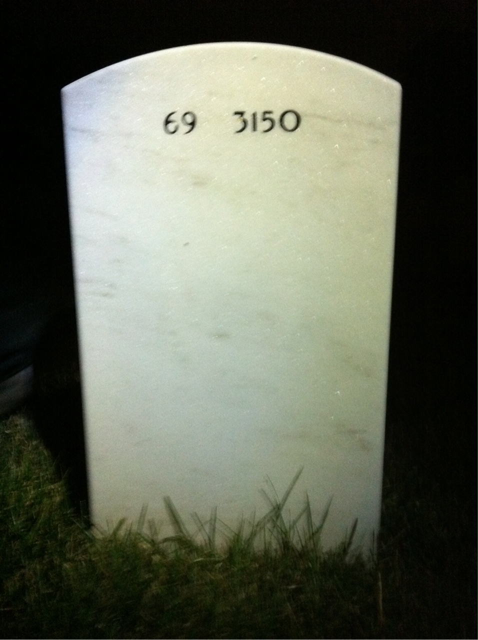 Back of headstone — Carl Erickson