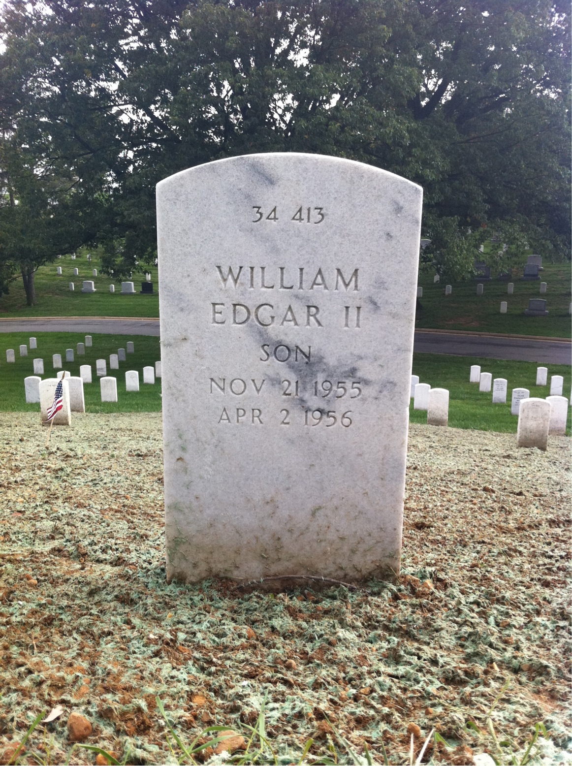 Back of headstone — William Collier