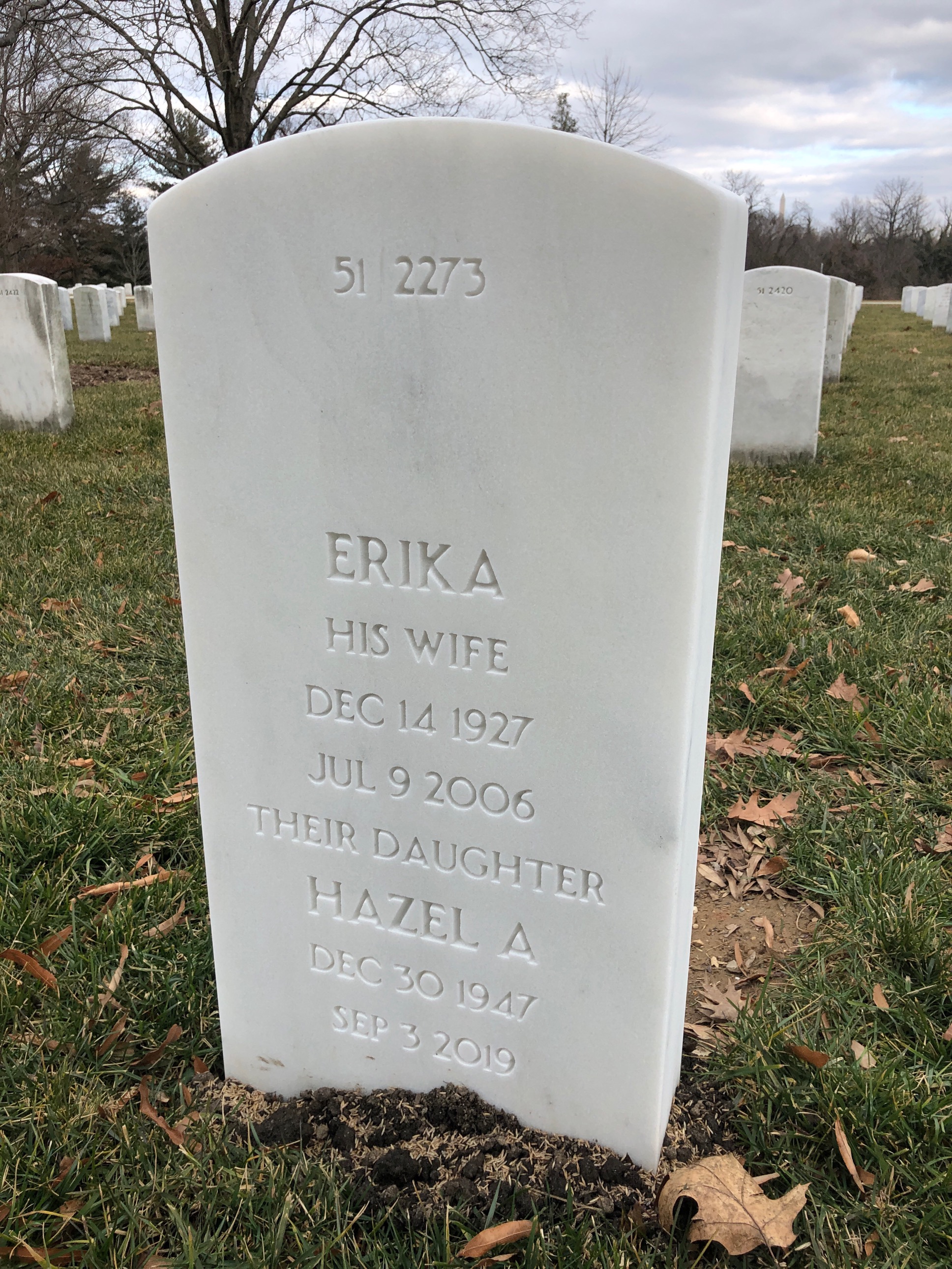 Back of headstone — Leonard Valley