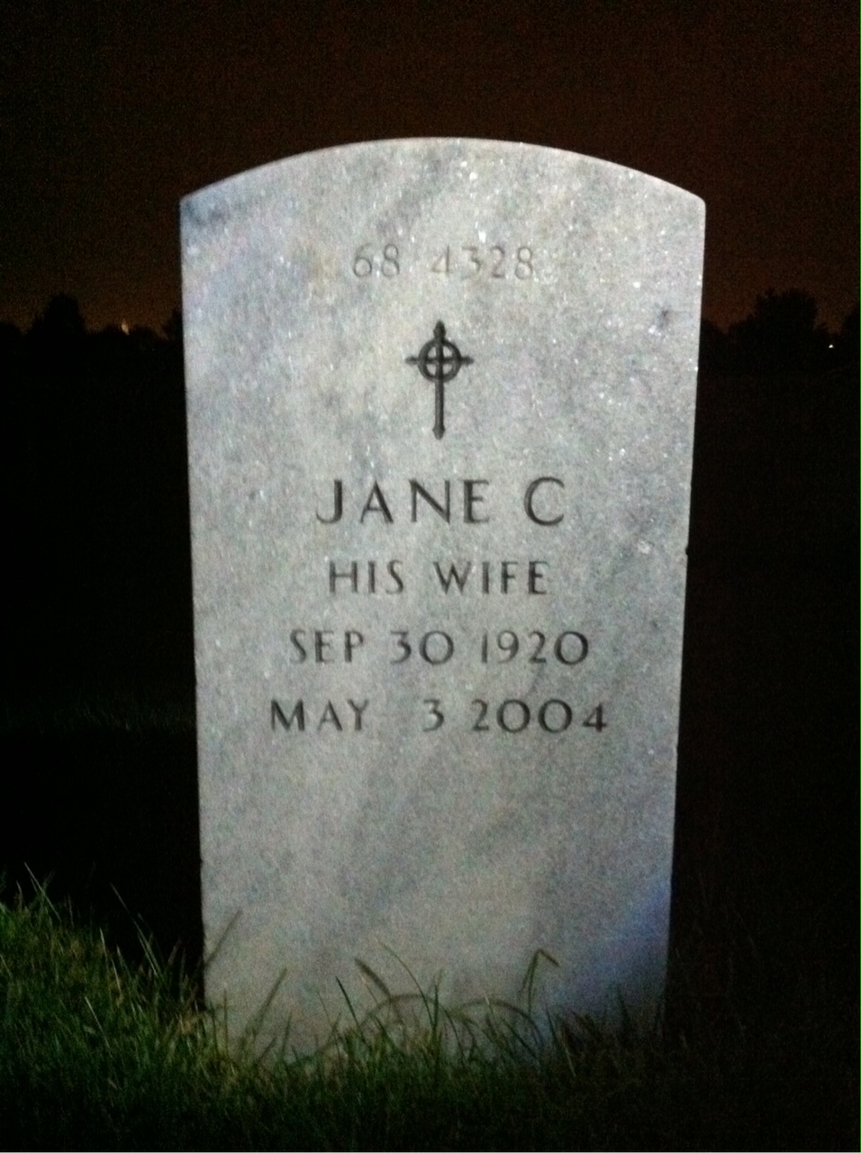 Back of headstone — Robert Beaver