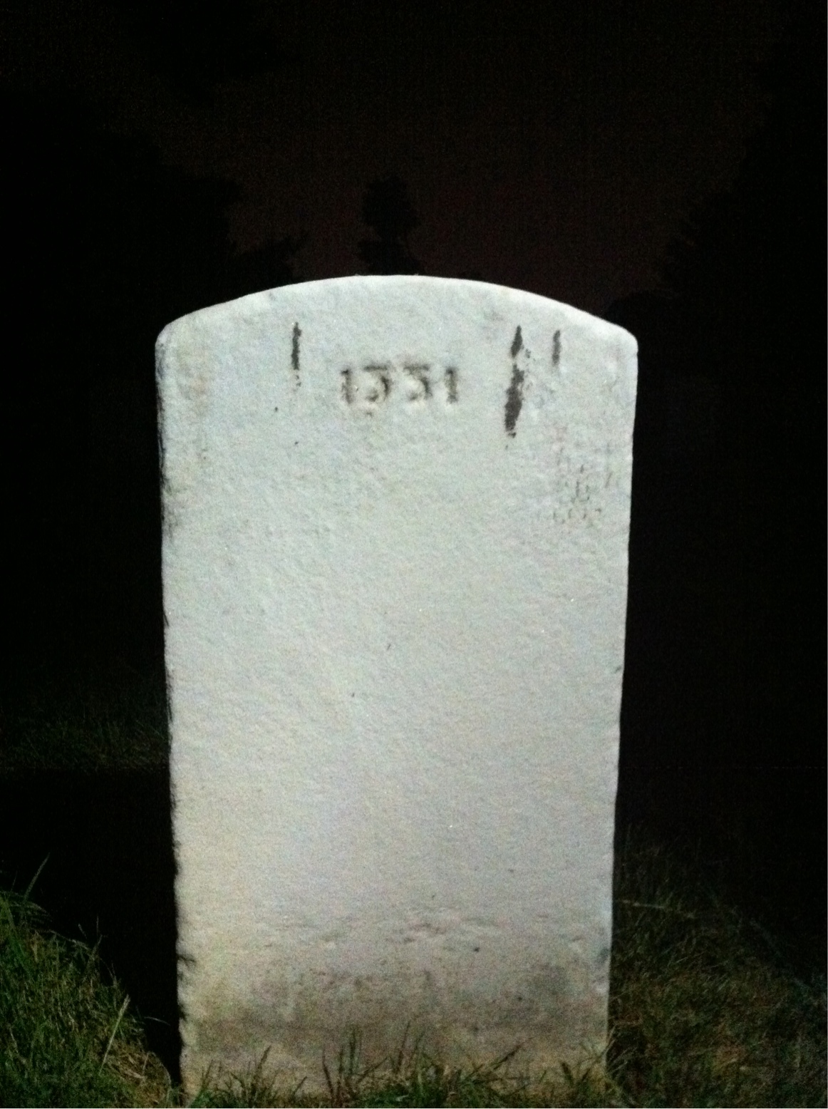 Back of headstone — Ralph Moreland
