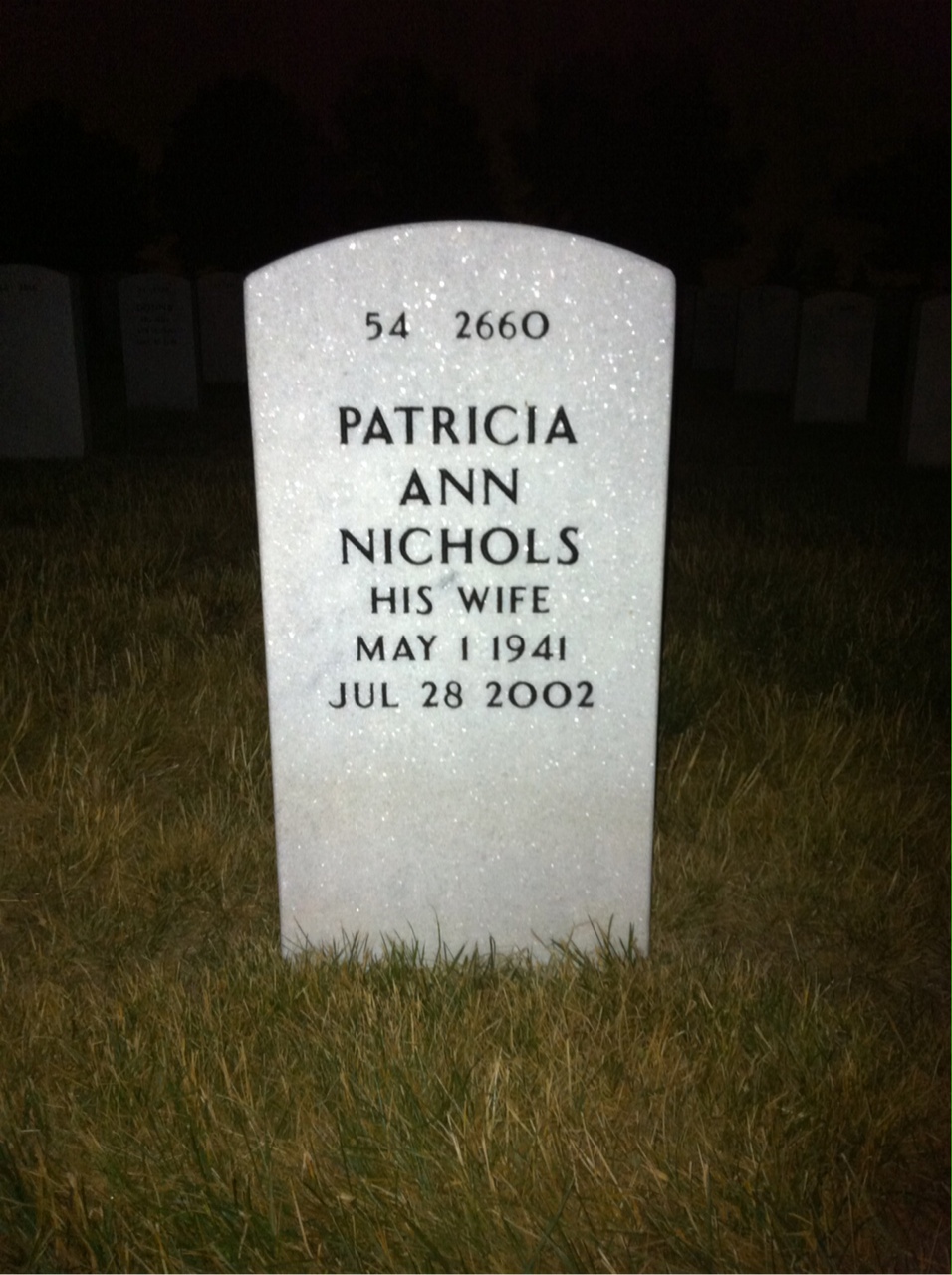 Back of headstone — David Eldred
