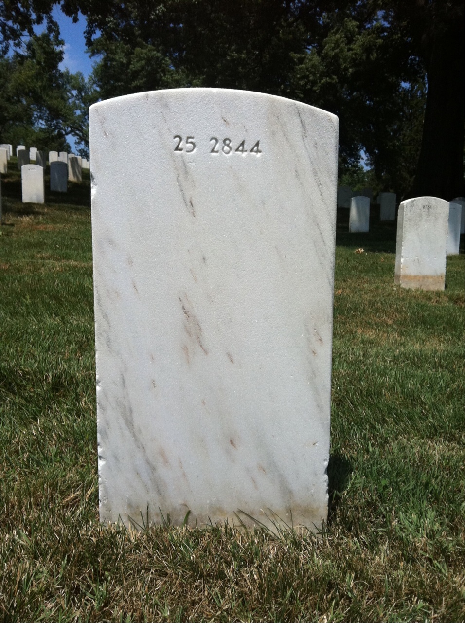 Back of headstone — Willie Andrews