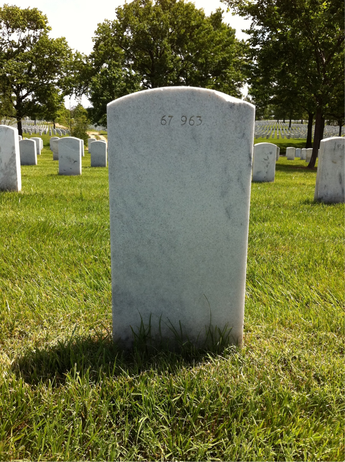 Back of headstone — Michael Adams