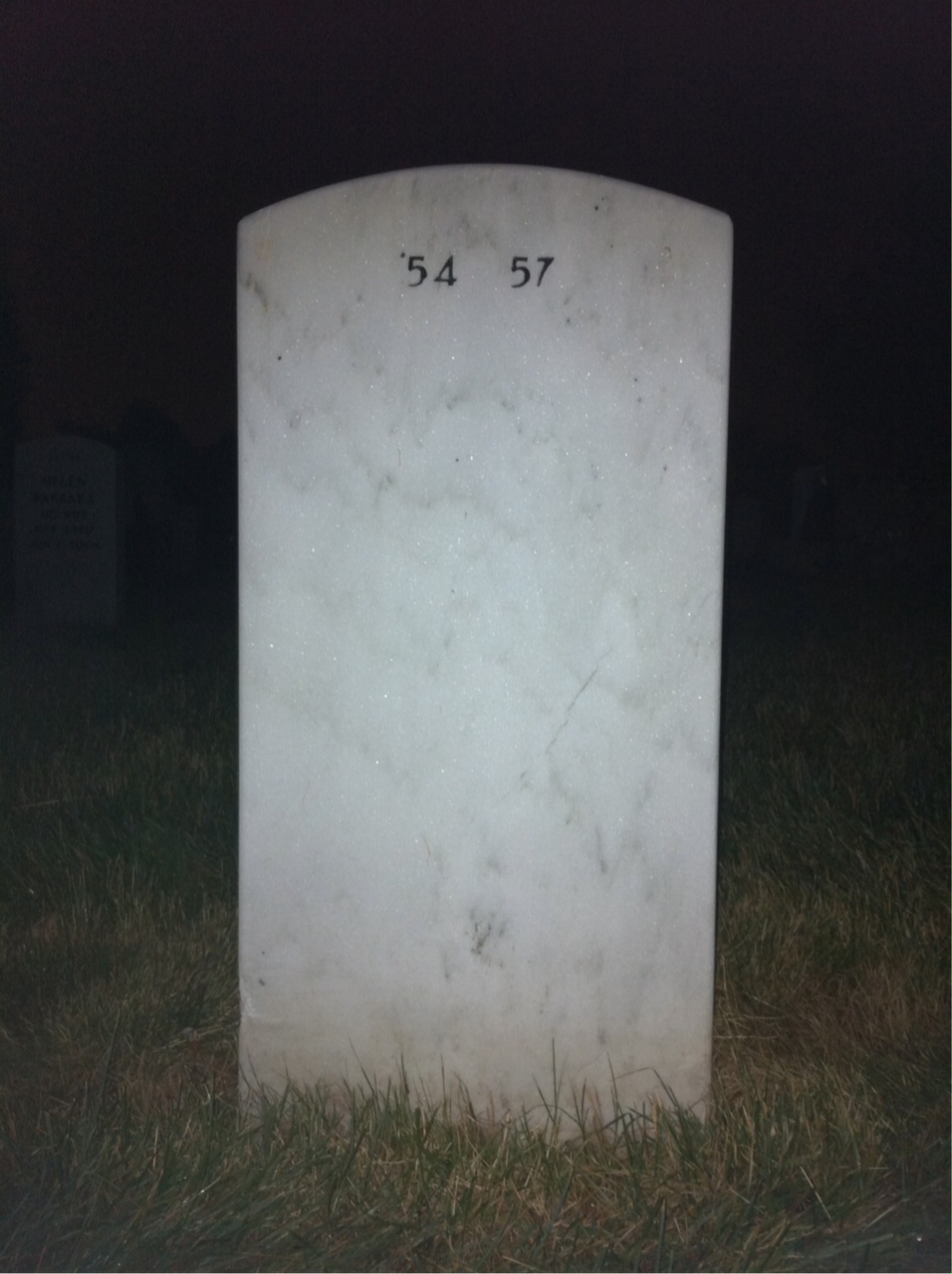 Back of headstone — William Bell