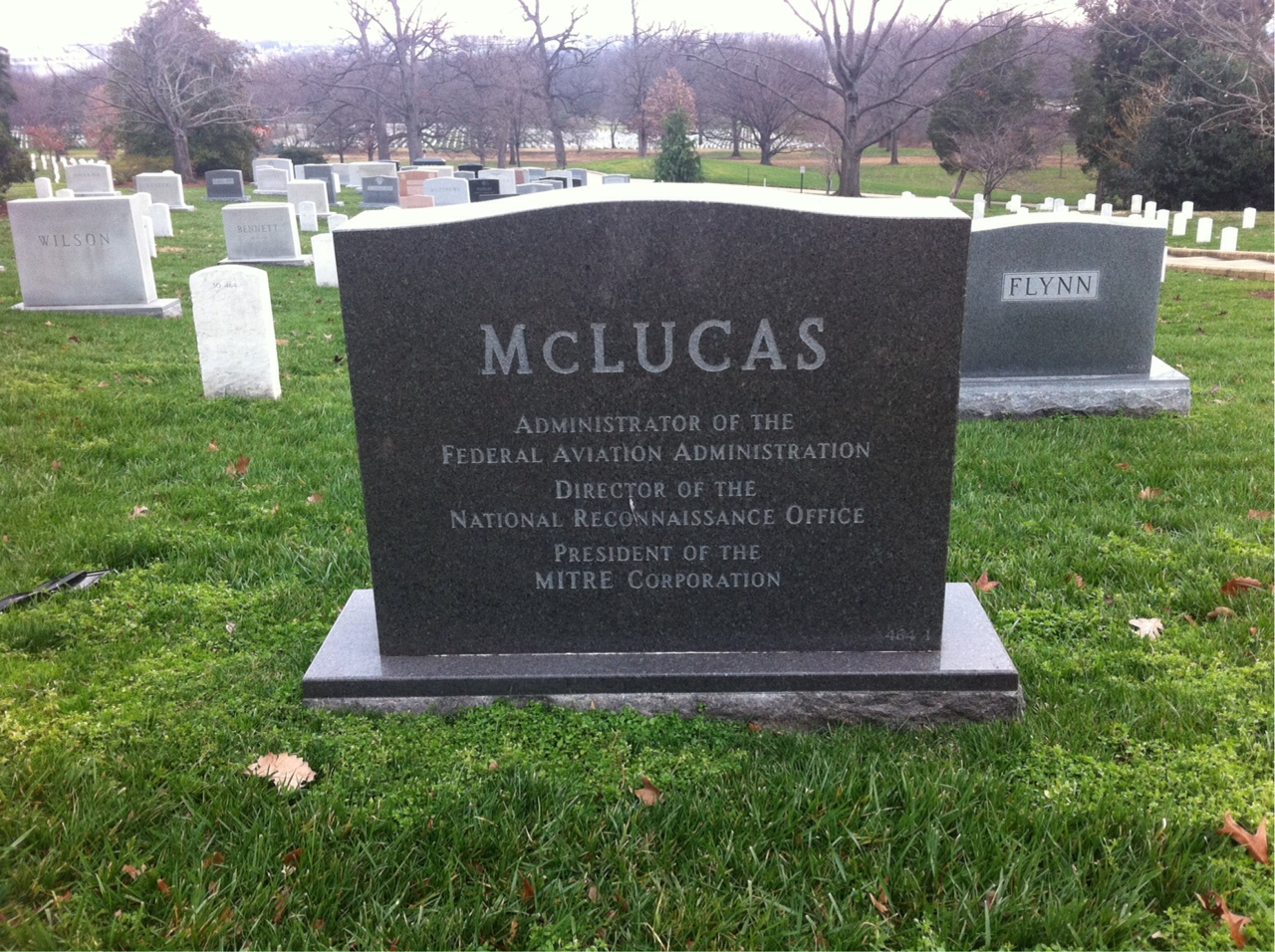 Back of headstone — John Mclucas