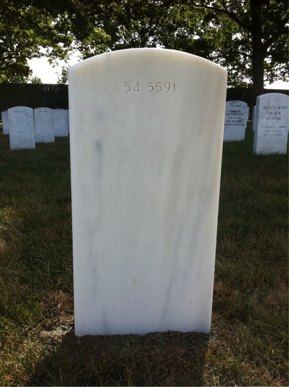 Back of headstone — Sidney Sheeler