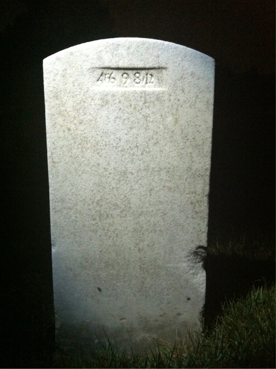 Back of headstone — Charles Cunningham