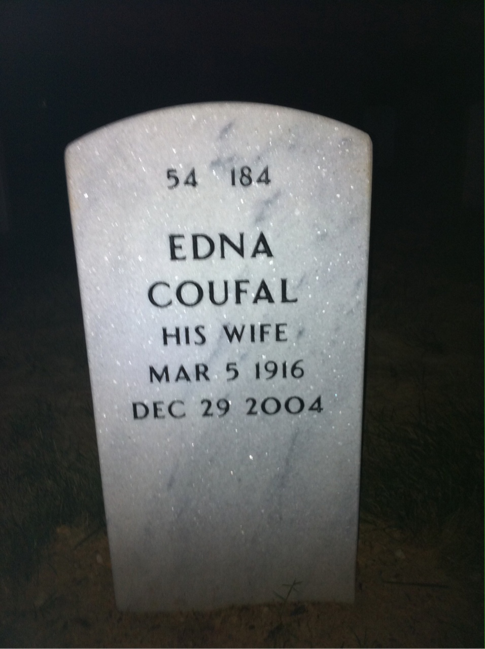 Back of headstone — Edward Ryan