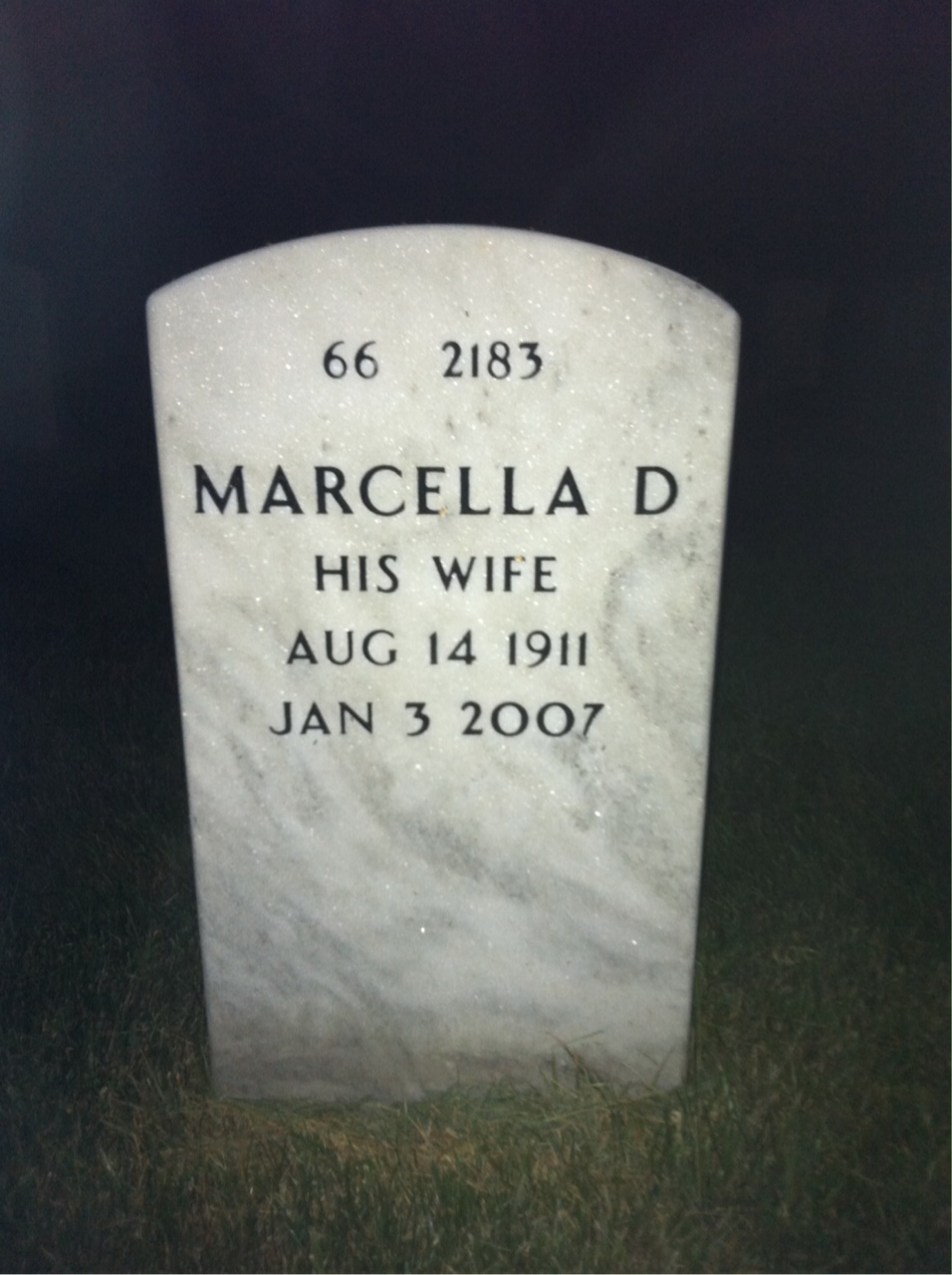 Back of headstone — Robert Dovener