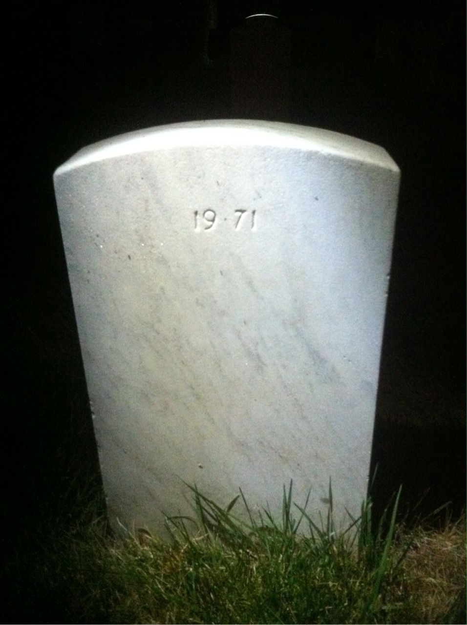 Back of headstone — Ellie Moy
