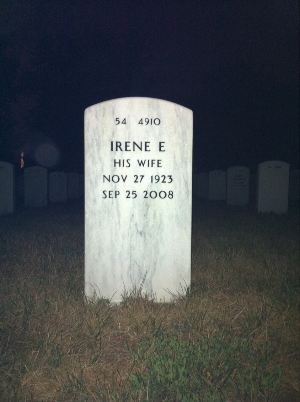 Back of headstone — John Lewis