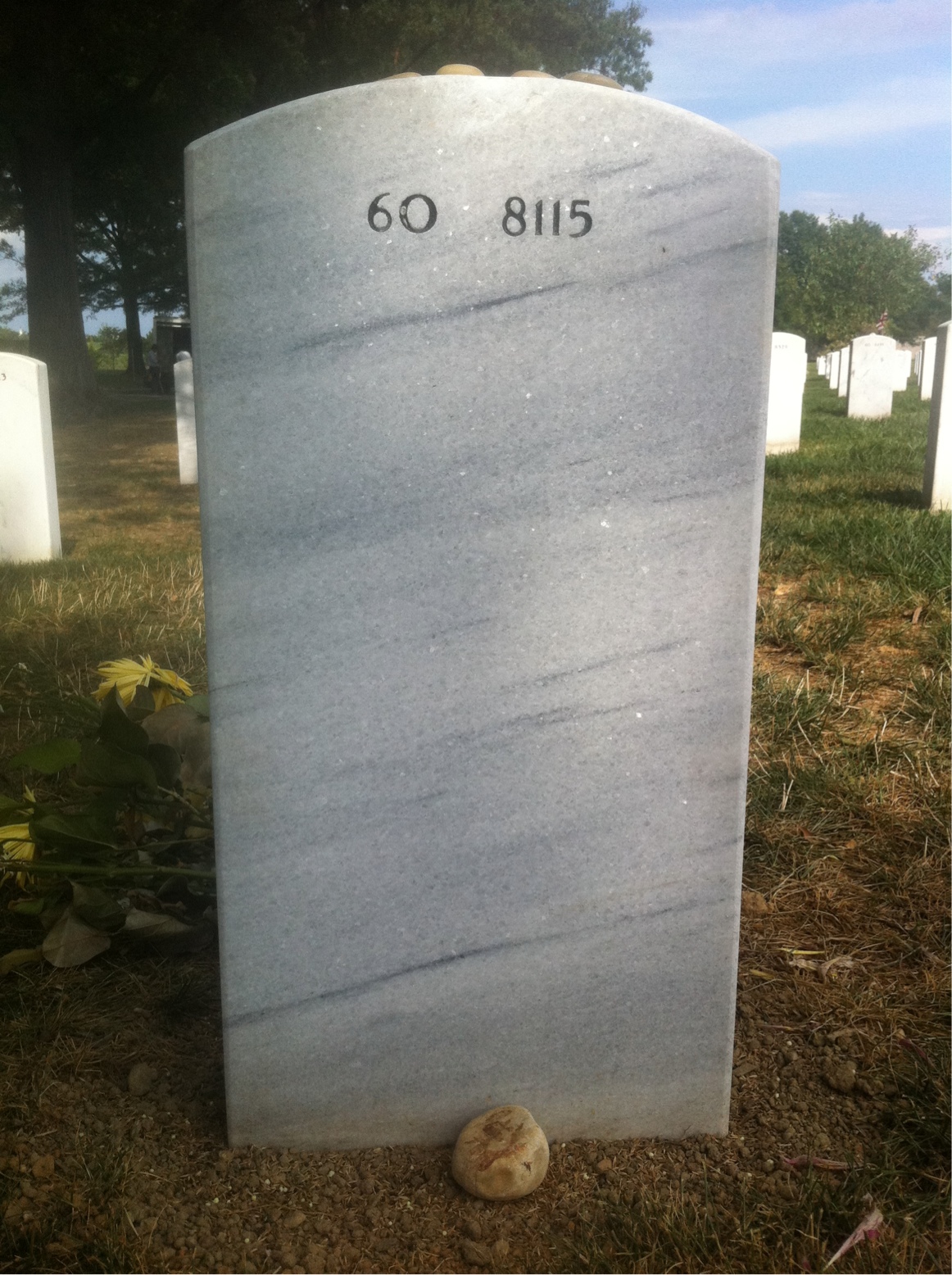 Back of headstone — Kenneth Schall