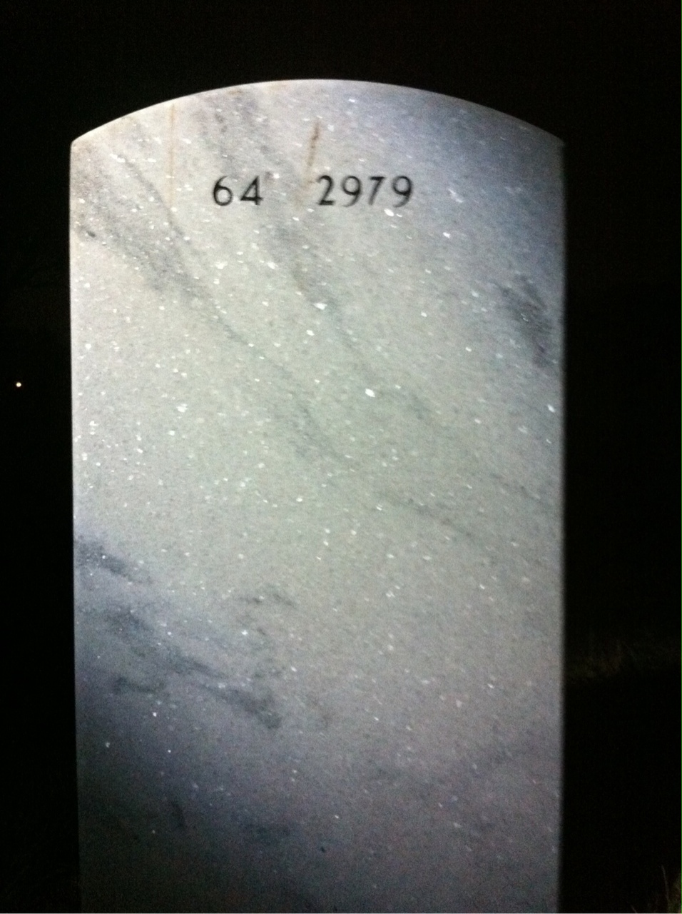 Back of headstone — Robert Spendley