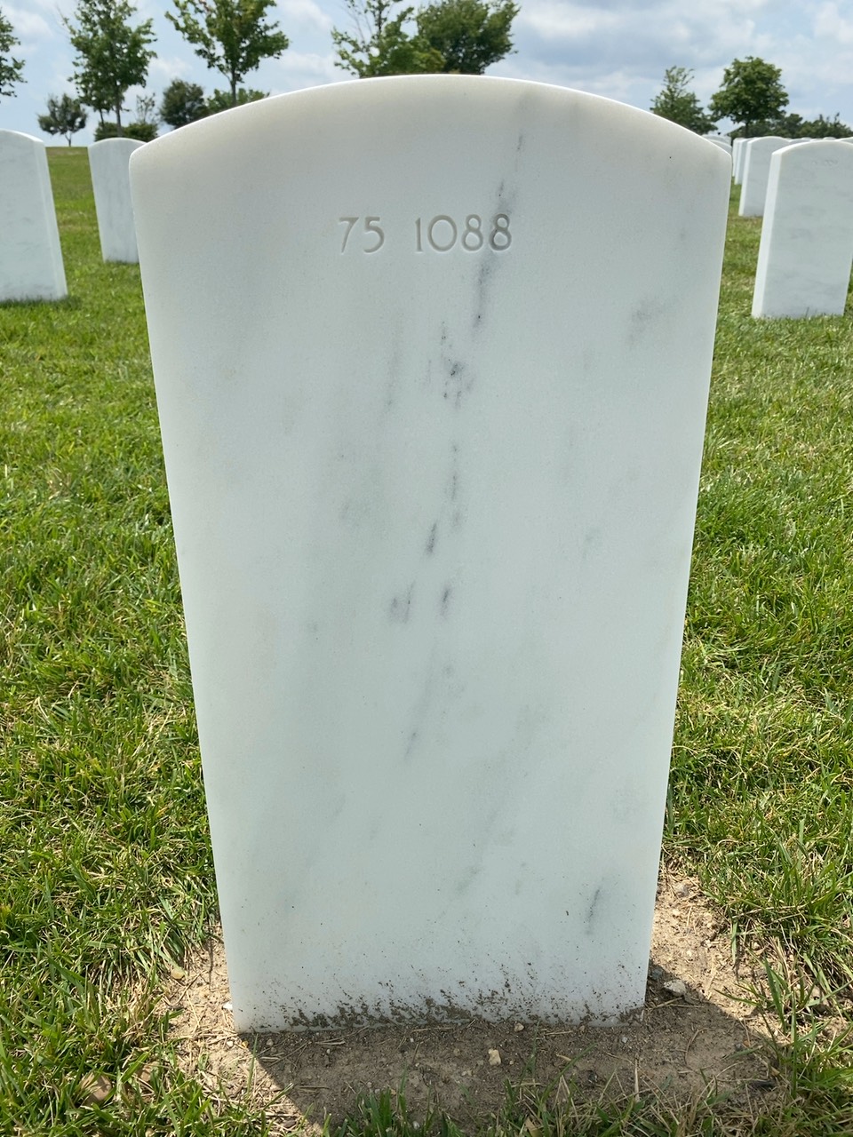 Back of headstone — Emily Myles