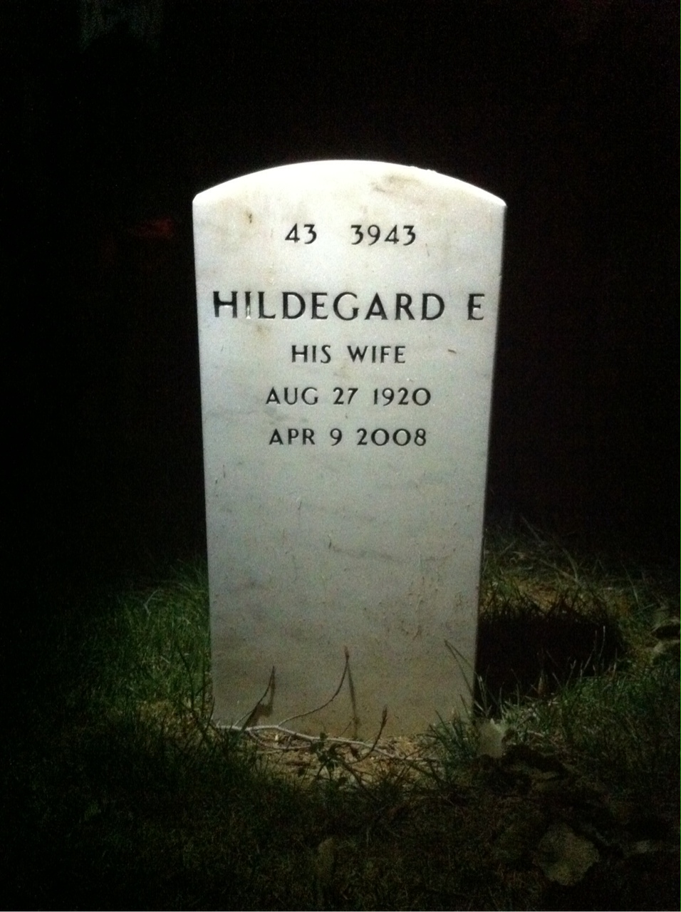 Back of headstone — George Gaine