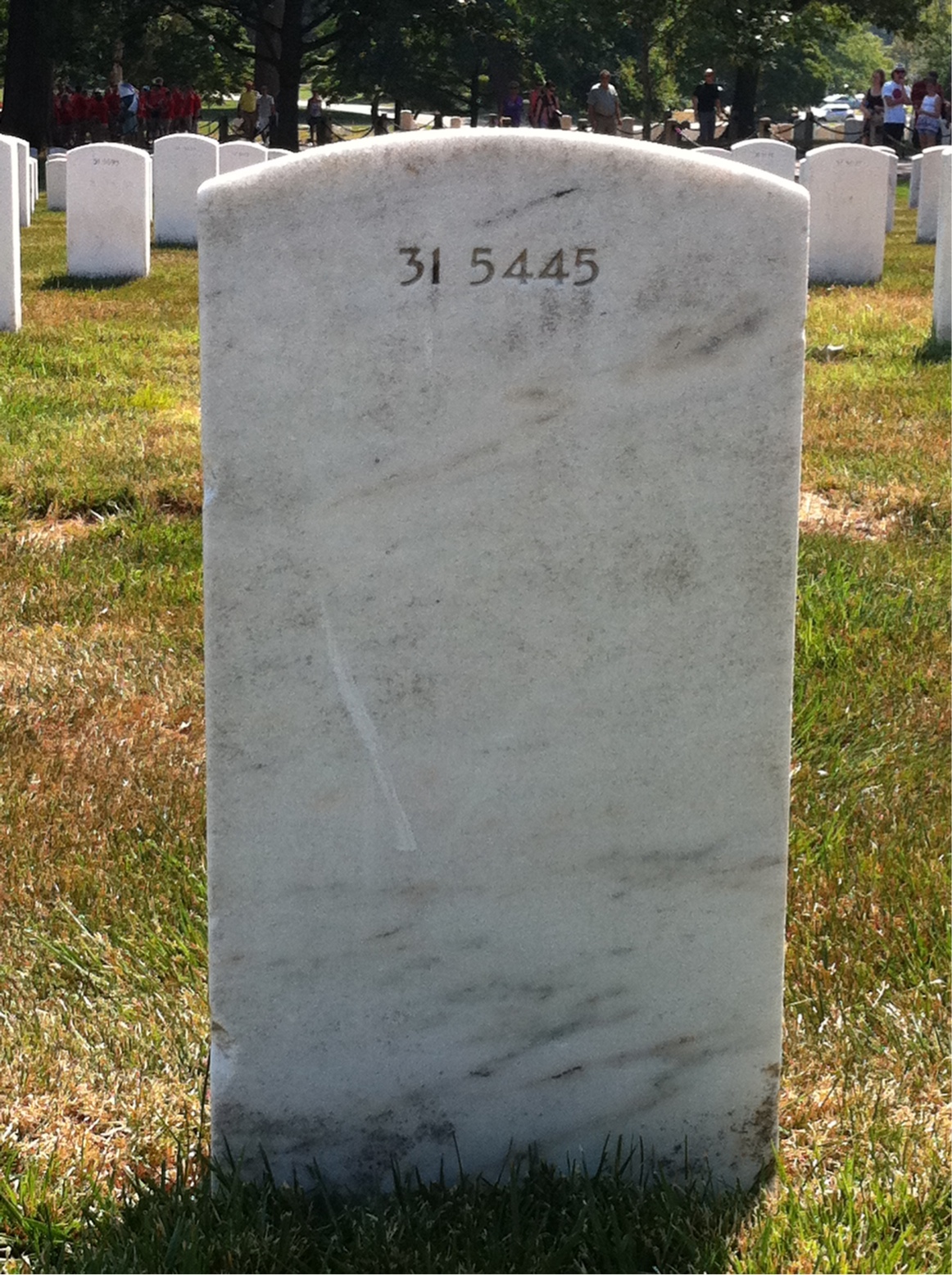 Back of headstone — Myrtle Core