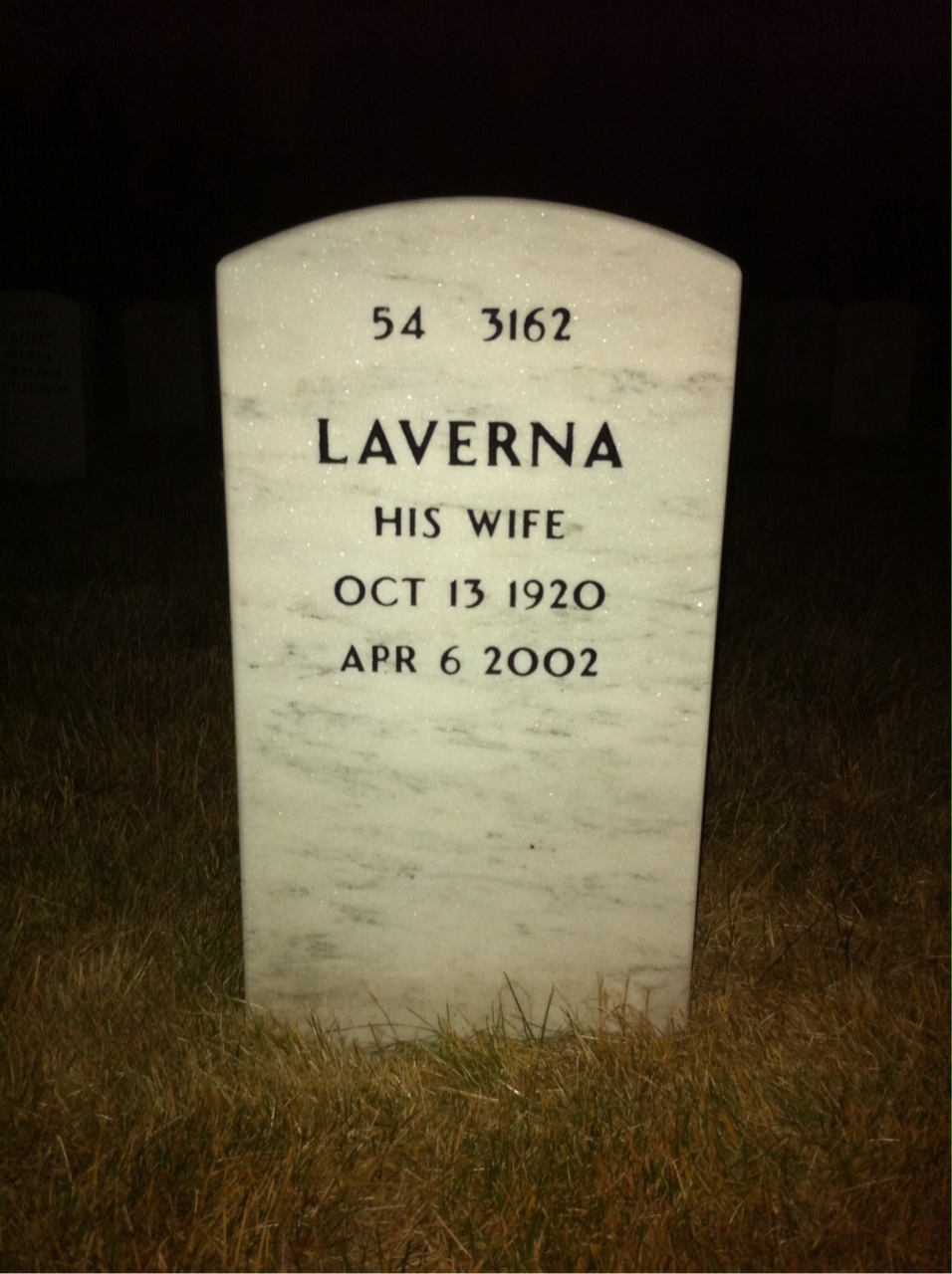Back of headstone — Robert Burnett