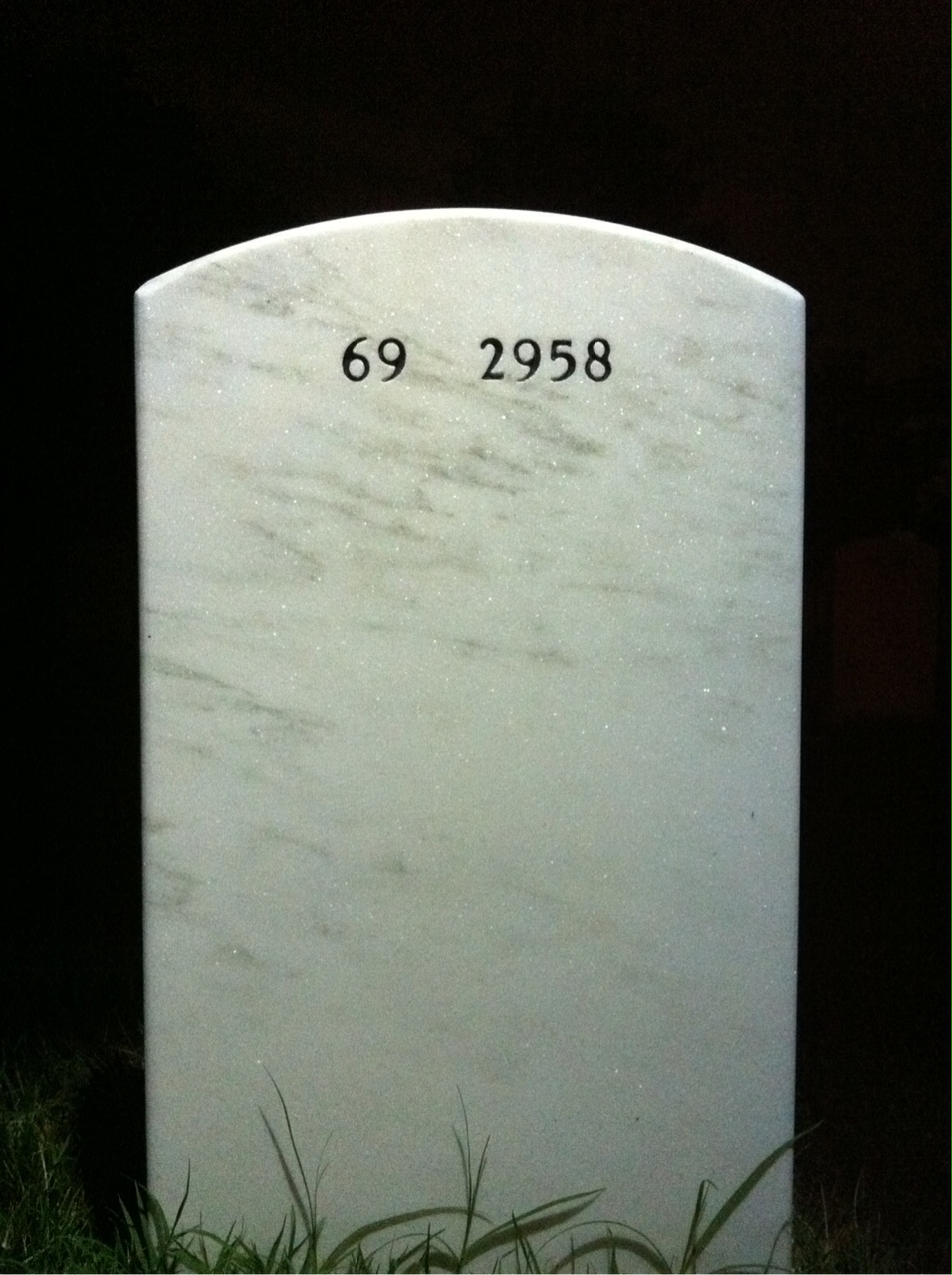 Back of headstone — Lindsey Burgess