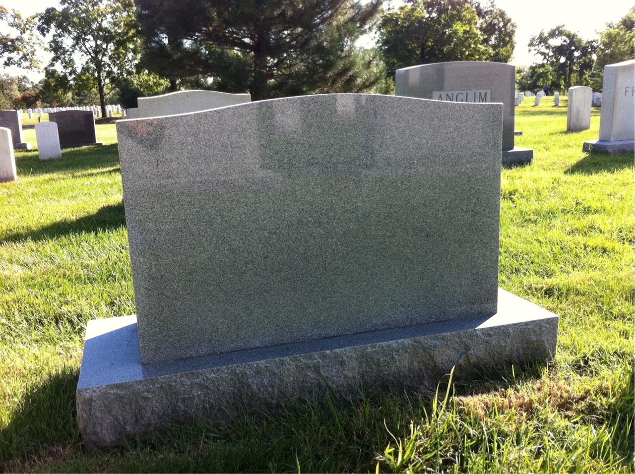 Back of headstone — Edward O'Brien