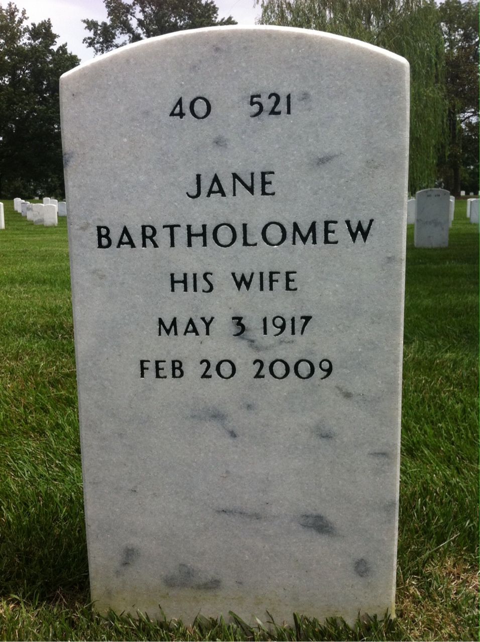 Back of headstone — Robert Shaw