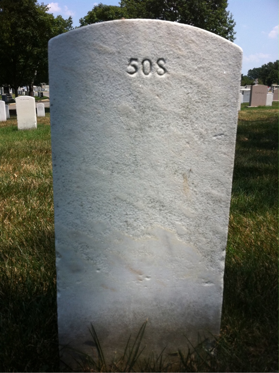 Back of headstone — Joseph Cox