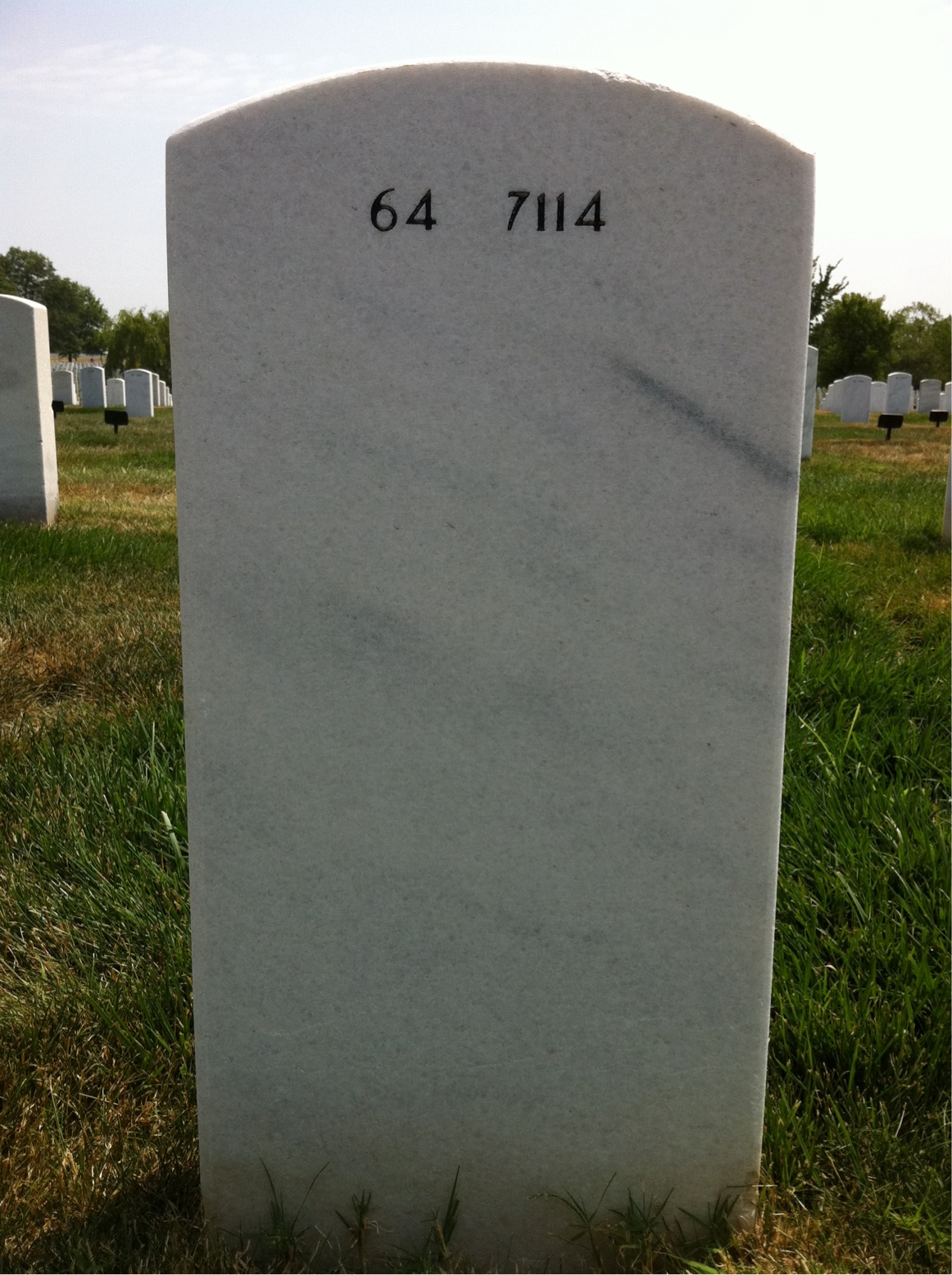 Back of headstone — Rex Mayhew