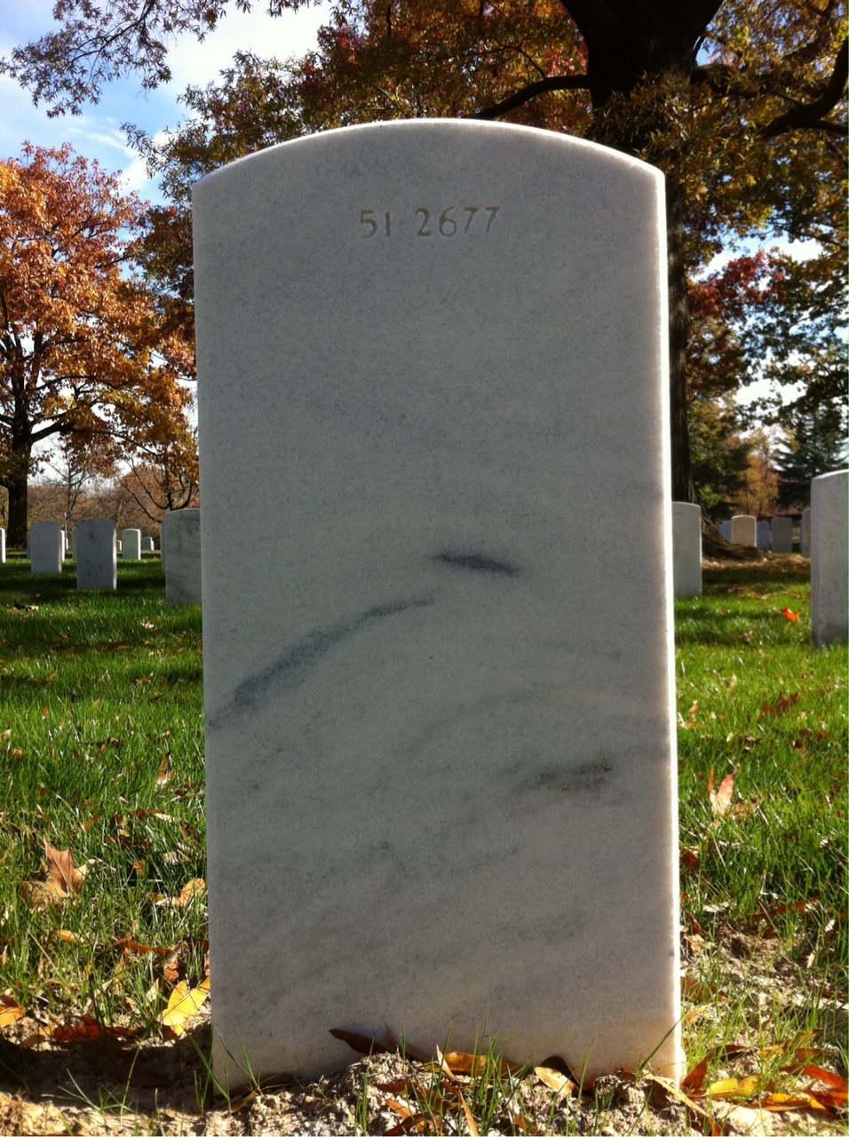 Back of headstone — Dale Adamson