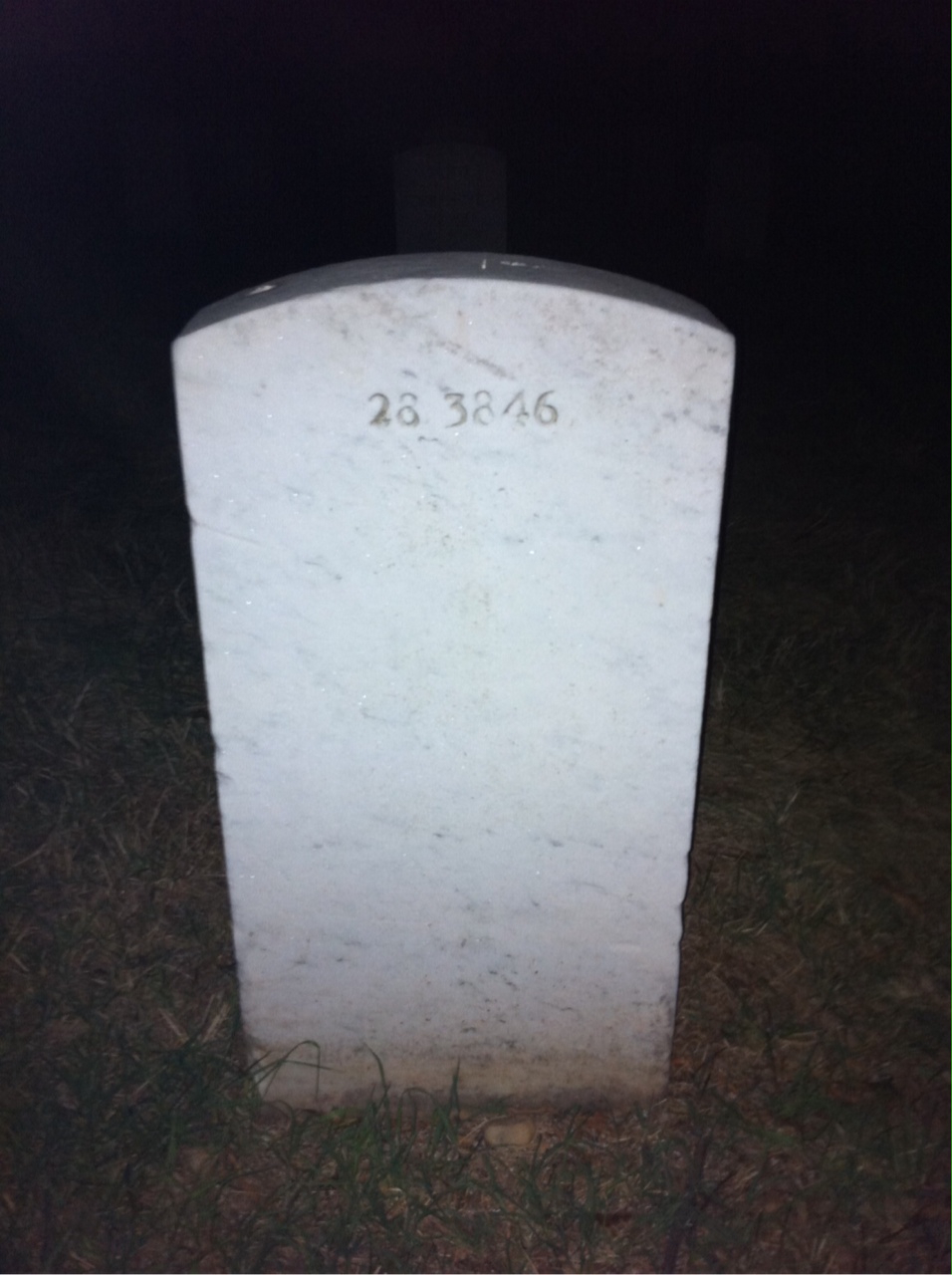 Back of headstone — William Alexander Ucker