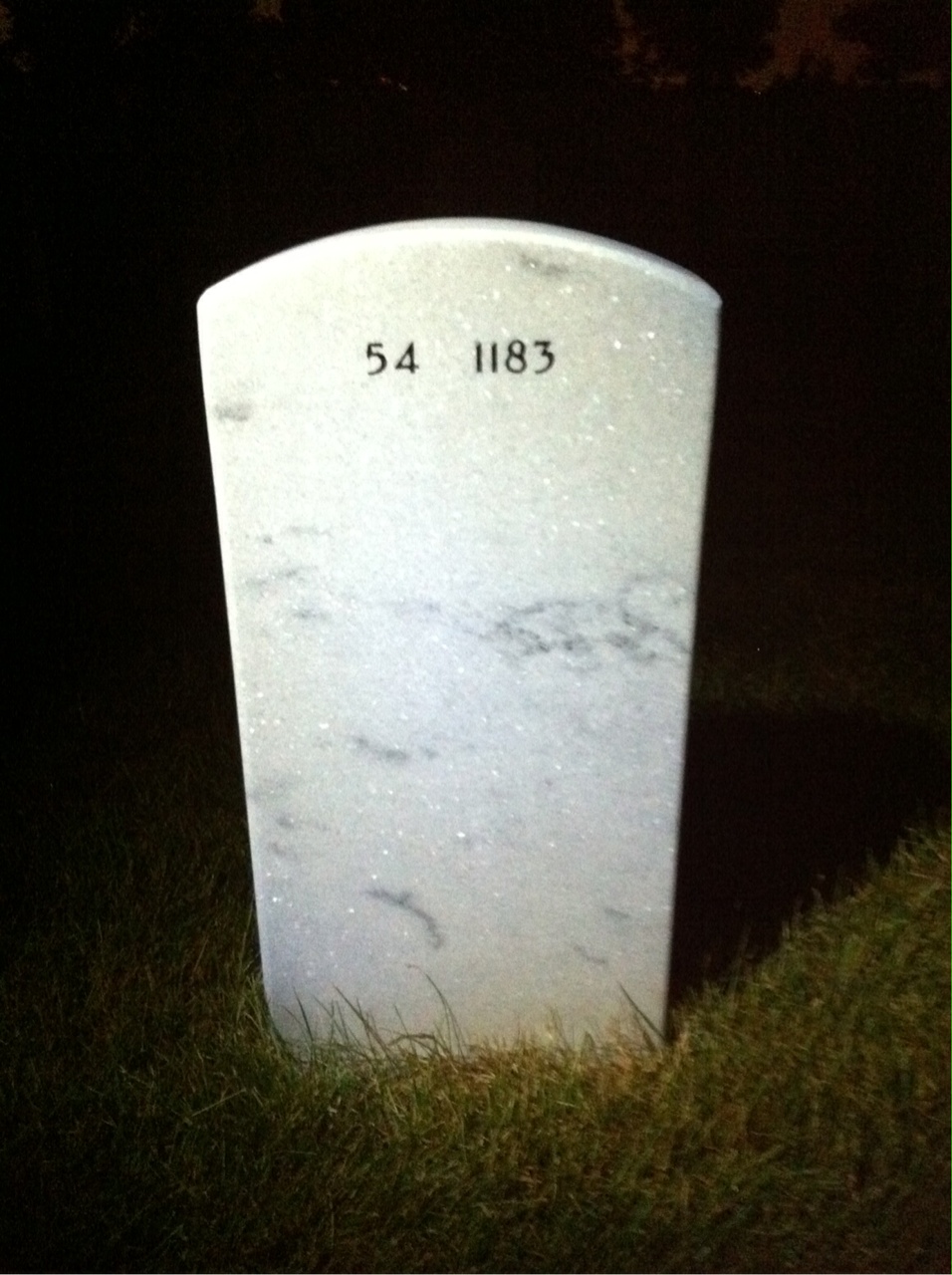 Back of headstone — Robert Scully
