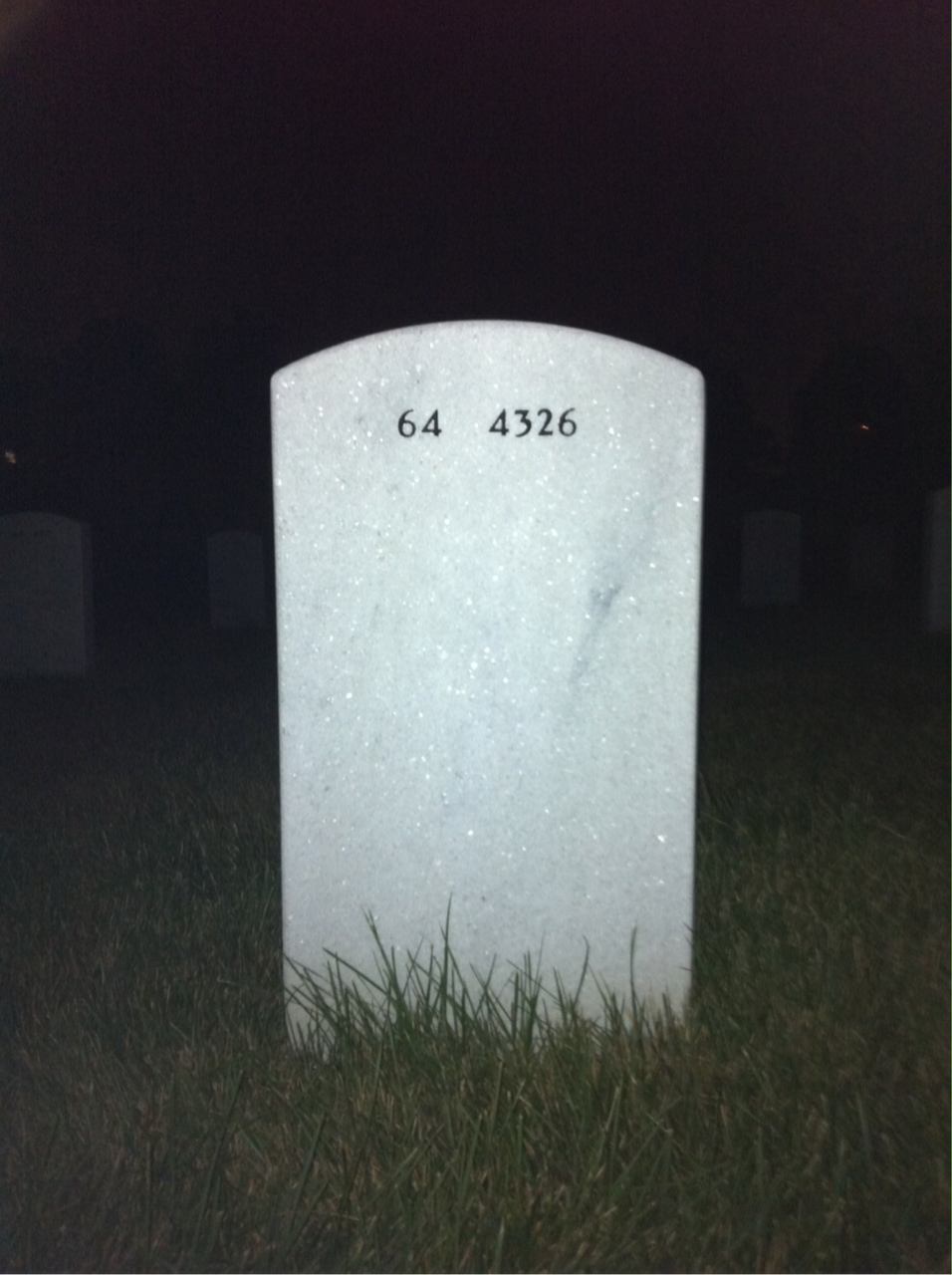 Back of headstone — Allan Galfund