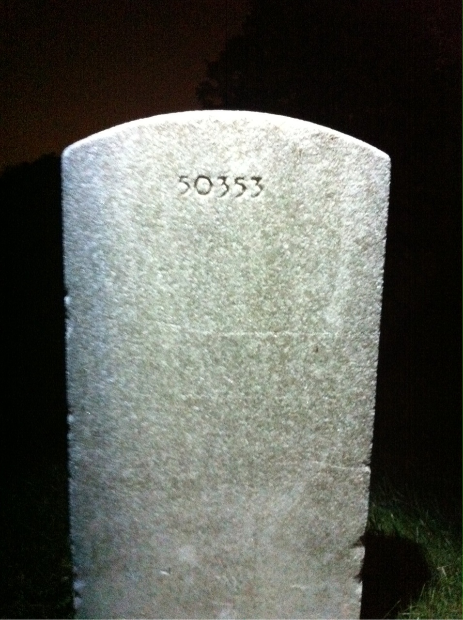 Back of headstone — Frank H Scheeler